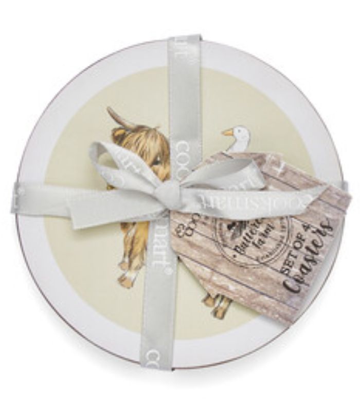 Cooksmart Buttercup Farm Round Coasters (Set of 4)