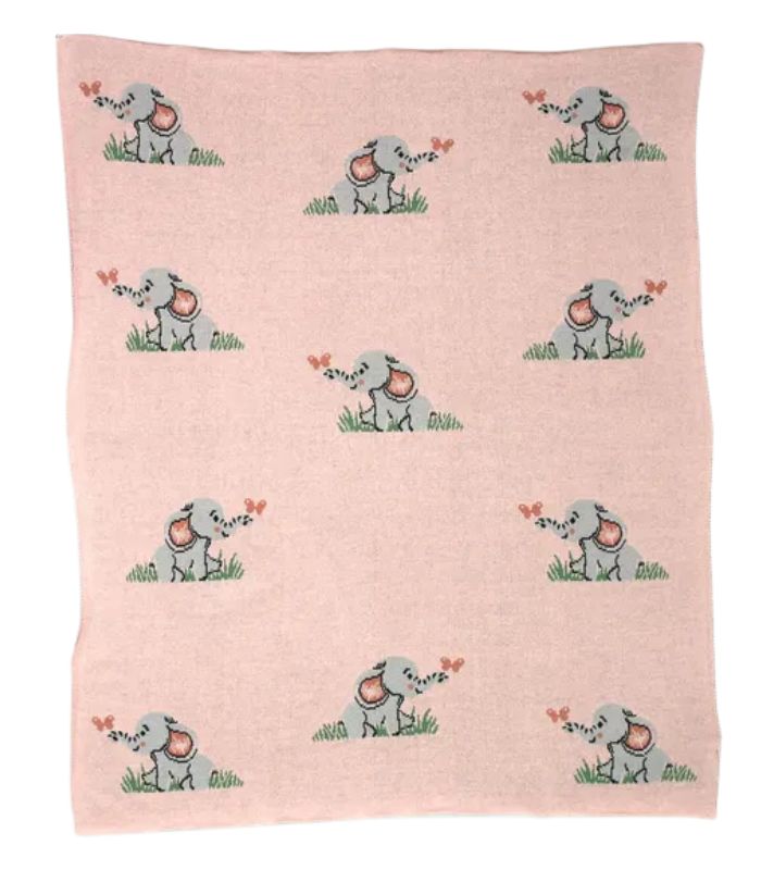 Kids Throw - Habitat - Baby Pink - 80x100cm