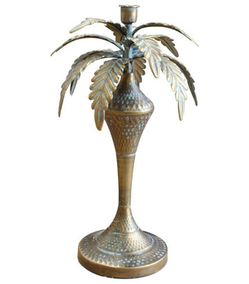 Palm Candle Holder - Brass - Large