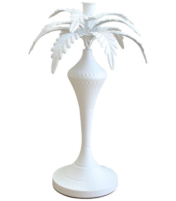 Palm Candle Holder - White - Large