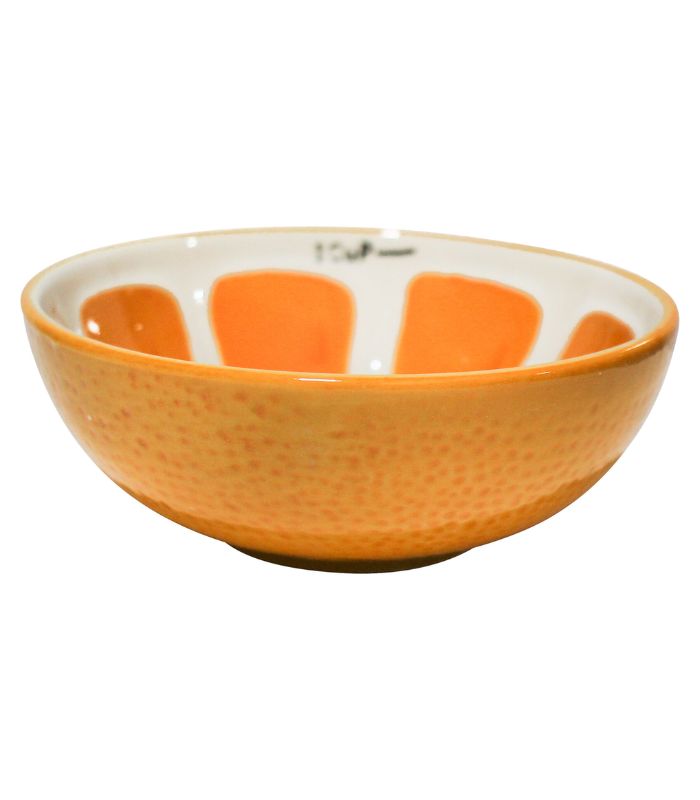 Orange Burst Ceramic Bowl