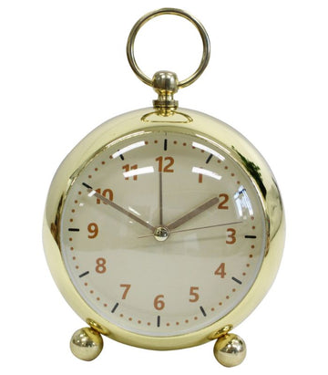 Vintage Alarm Clock Oval - Gold