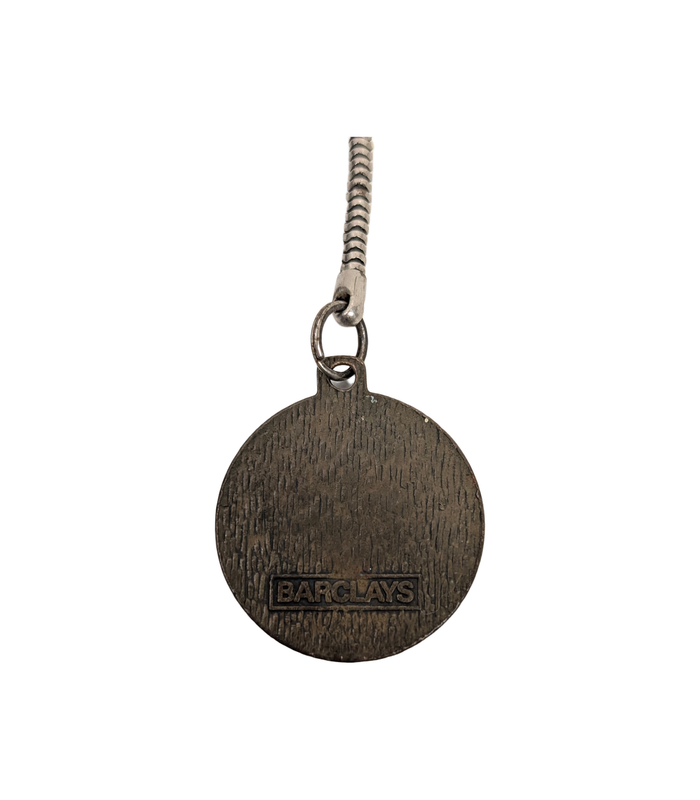 Vintage Barclays Bank Eagle Metal Key Ring Fob