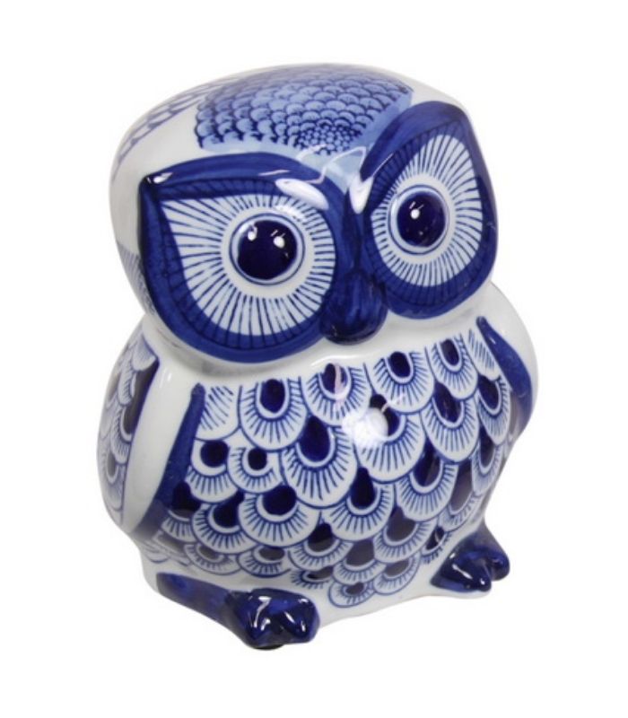 blue willow athena owls set - 0