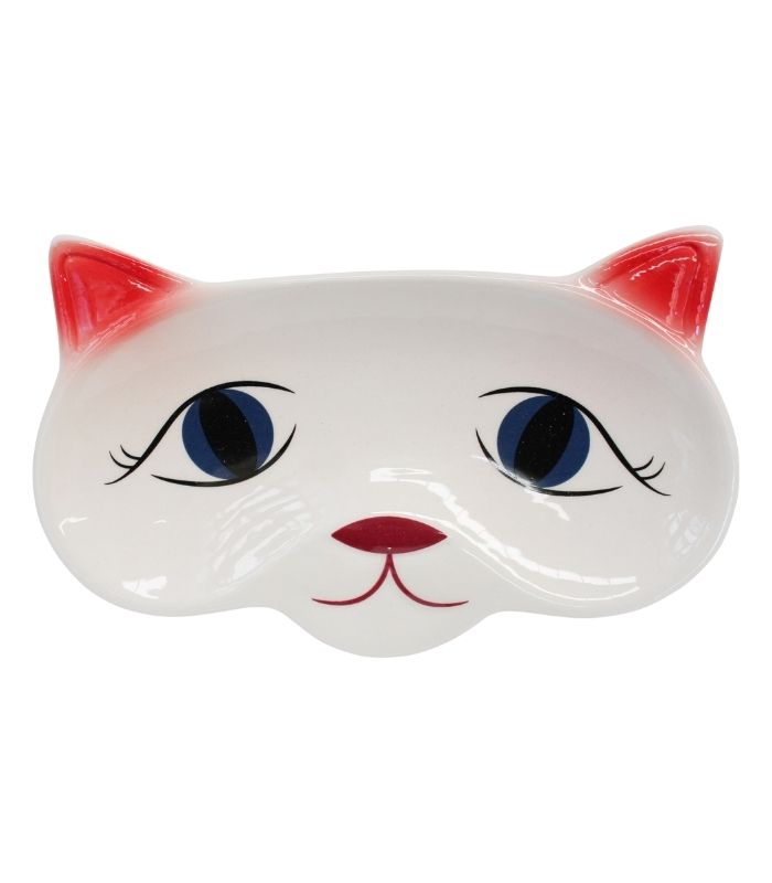 Cat Glasses Dish Face