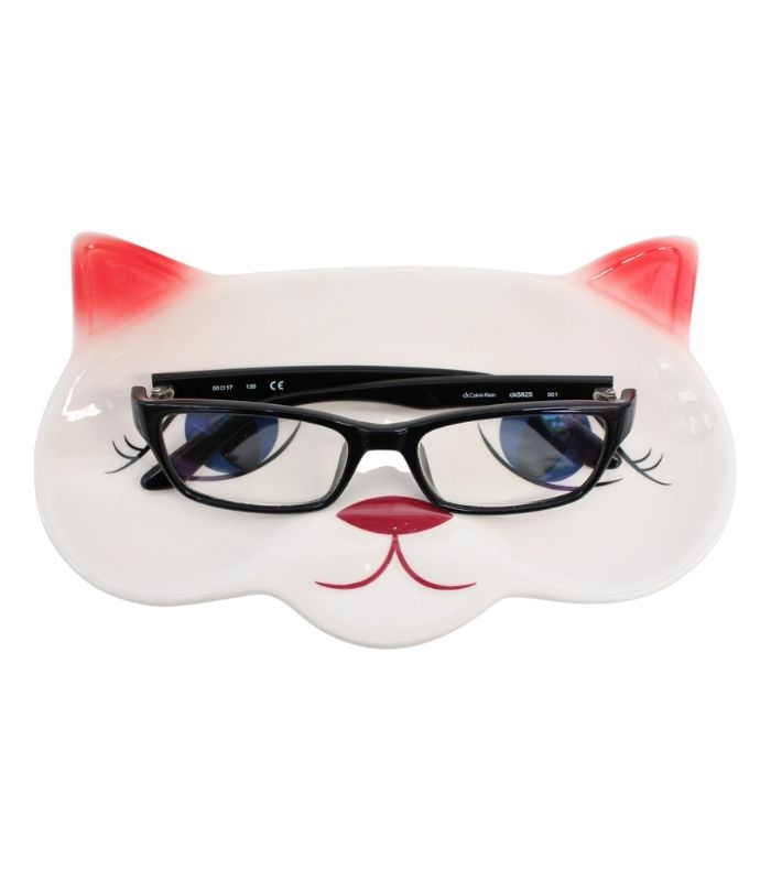 Cat Glasses Dish Face