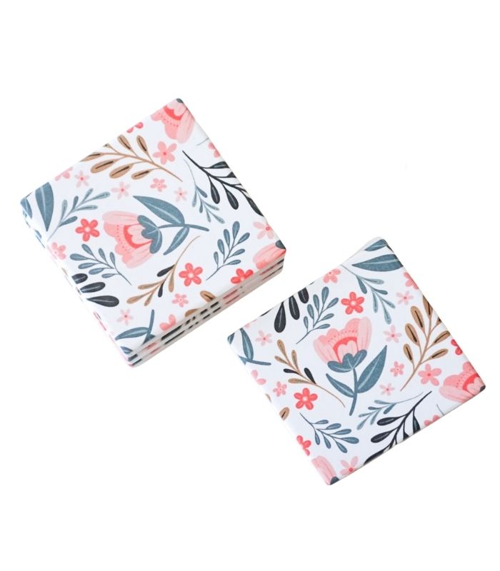 Spring Floral Drink Coaster Set | Ink You