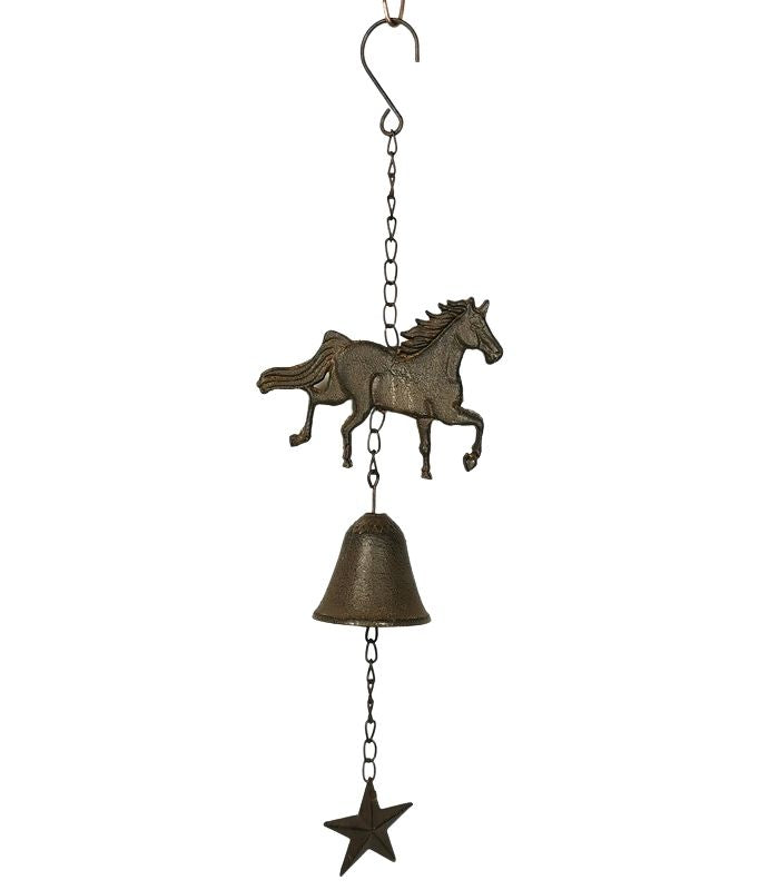 Cast Iron Texan Trotting Horse Wind Chime