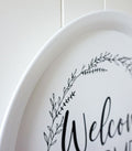 Welcome Home Round Quote Wall Art - 43x43 | Ink You