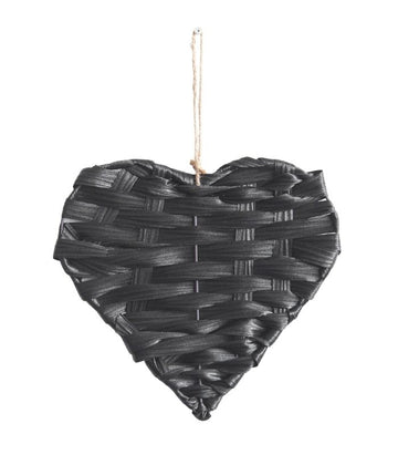 Birch Black Woven Heart Large 28cm