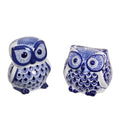 blue willow athena owls set - 0