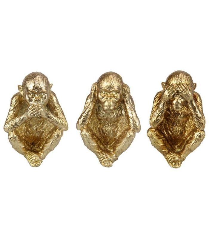 3 wise gold monkeys