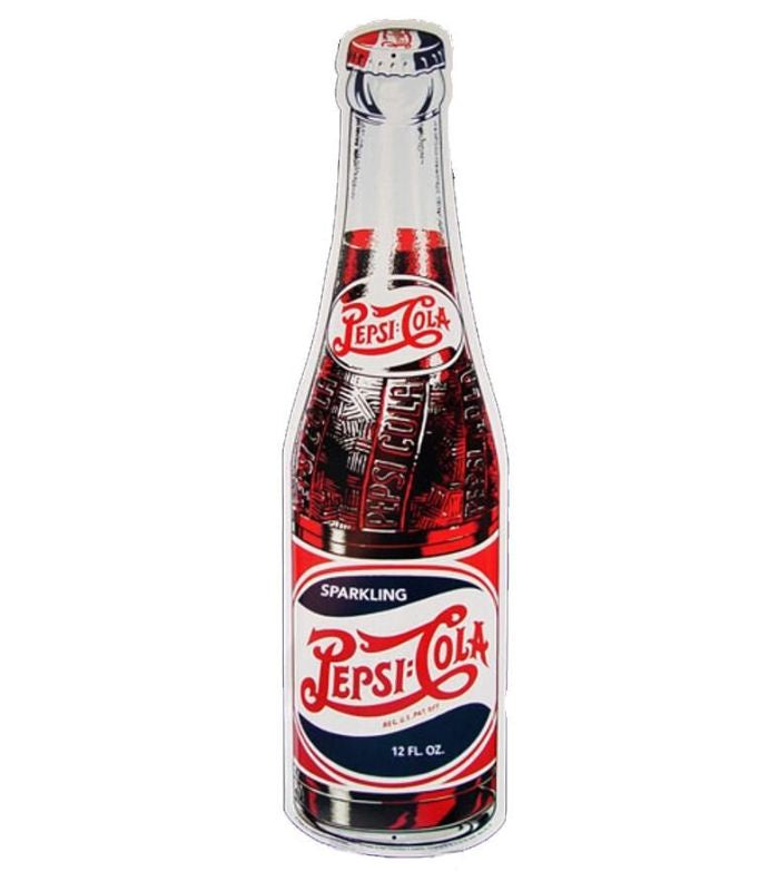 pepsi molded bottle die cut sign - 0