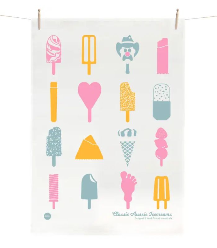 Classic Aussie Icecreams Tea Towel | Ink You