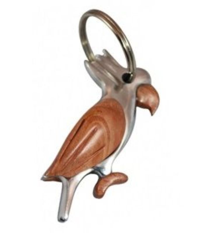 Cockatoo Keyring - Bayong Wood | Ink You