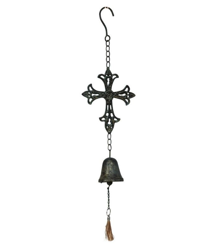 Hanging Rustic Cross with Bell | Ink You