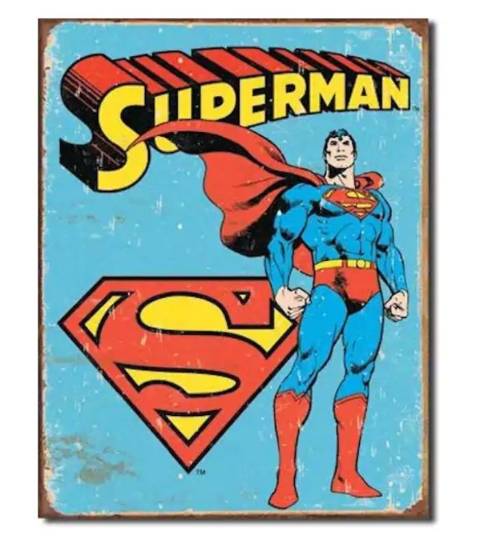 Unleash Your Inner Hero with Superman Retro Tin Sign 🦸‍♂️ Timeless ...