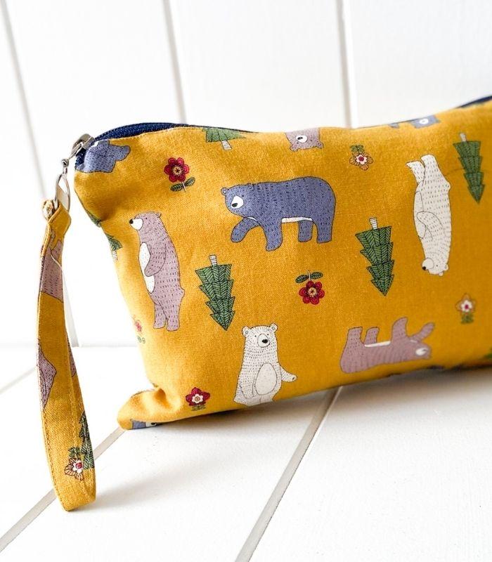 Zippered Pouch - Bear Forest | Ink You