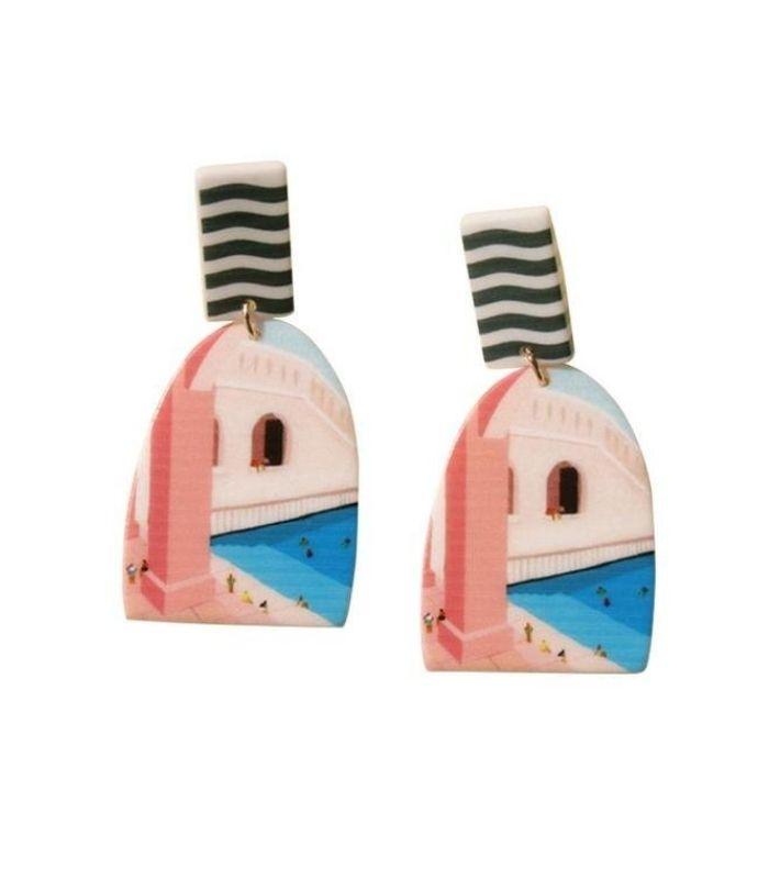 Earrings Beach Pool Long Drop Earrings