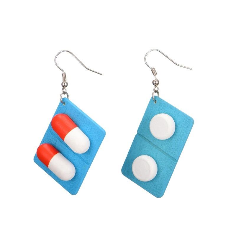 Wooden Tablet Capsule Earrings | Ink You