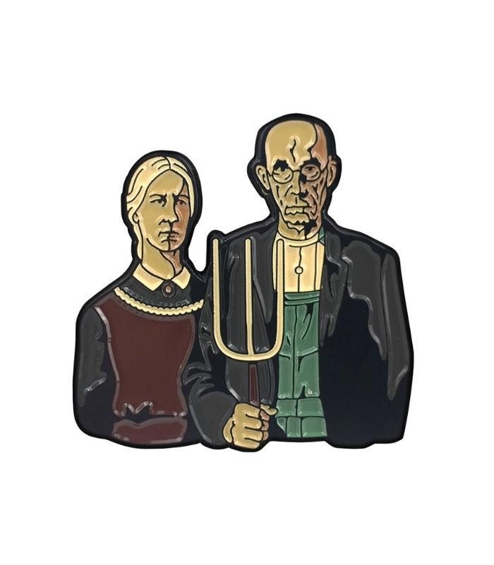 American Gothic Enamel Pin | Folk Art Style Pin for Outfits 🎨 | Alley ...
