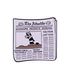 Enamel Pin Beetle Juice Inspired Sandworm Newspaper Enamel Pin