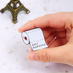 Shit Happens Enamel Lapel Pin | Ink You