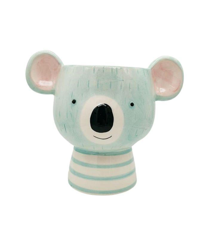 Planter Blue Koala Head Pot