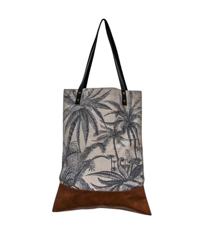 Tote Bag Black Palm Tote Bag