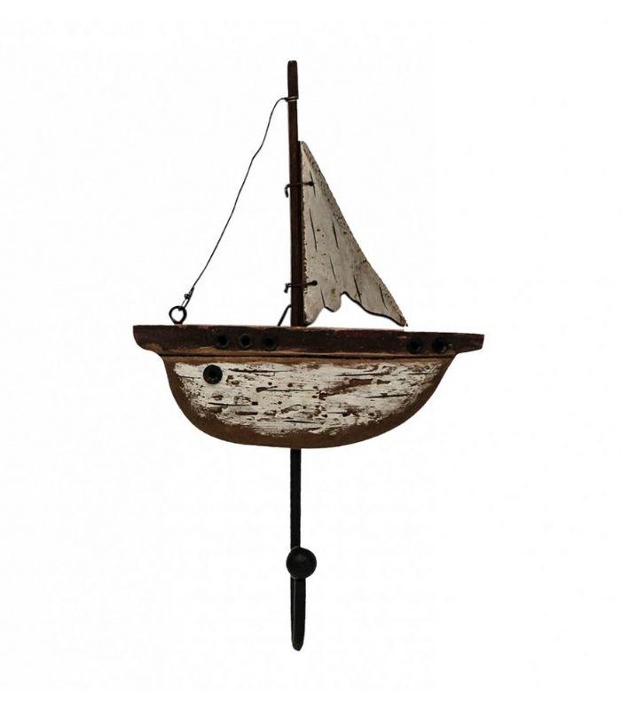 Salvaged Wood Sail Boat  Wall Hook | Ink You